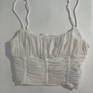 white shein crop top